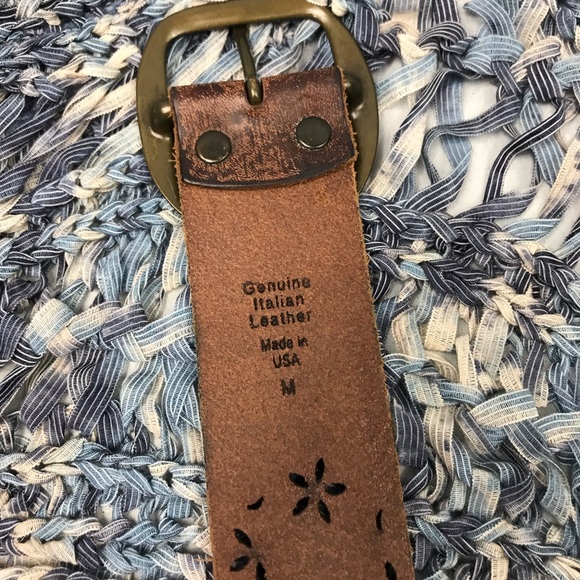 Brown Leather Belt Size Medium - Picture 5 of 5